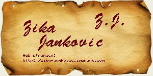 Žika Janković vizit kartica